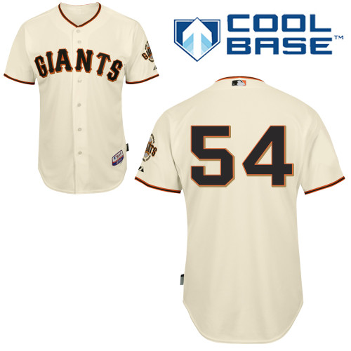 Sergio Romo #54 MLB Jersey-San Francisco Giants Men's Authentic Home White Cool Base Baseball Jersey